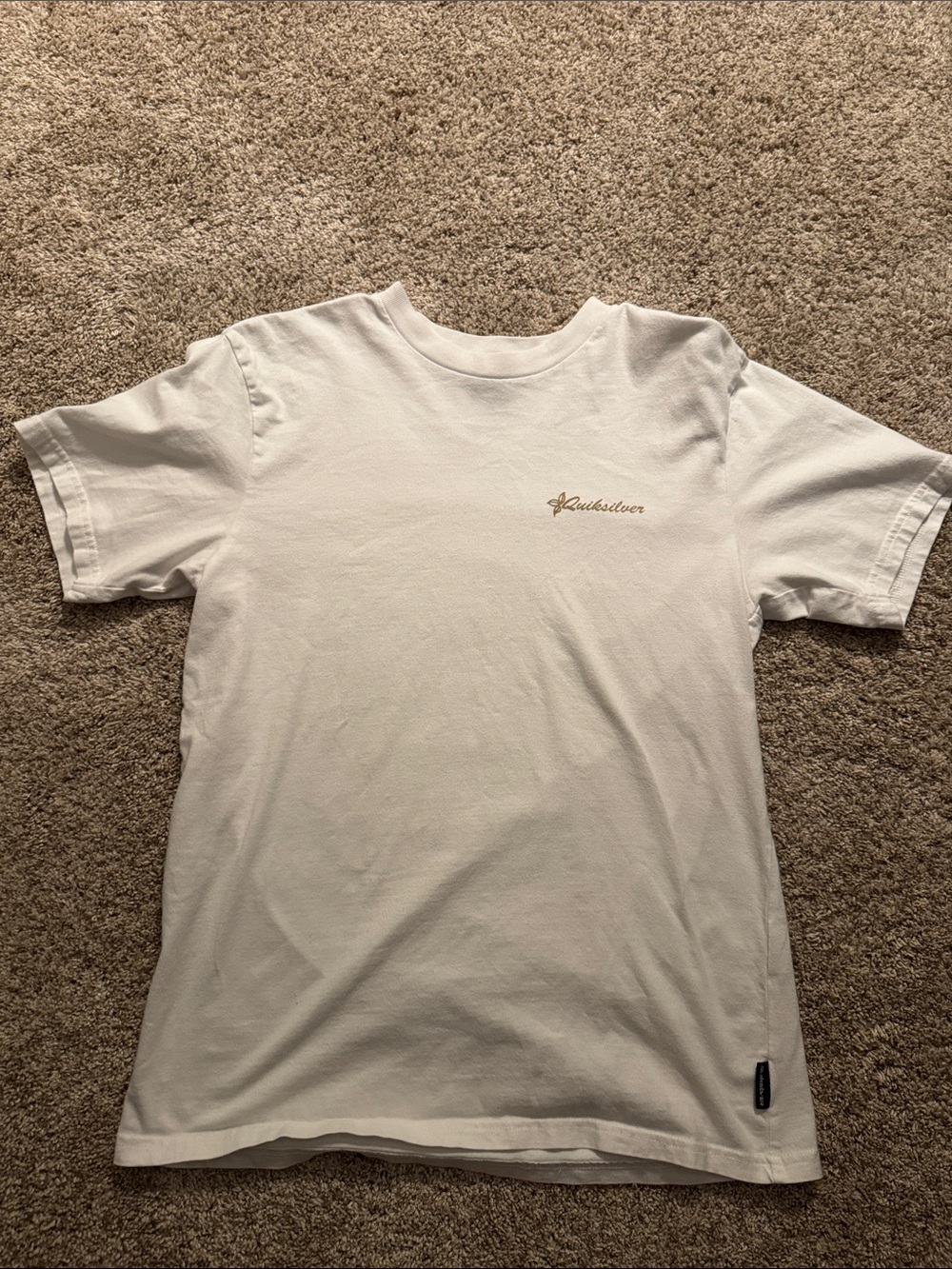 Quiksilver Men’s White Short Sleeve Logo Tee